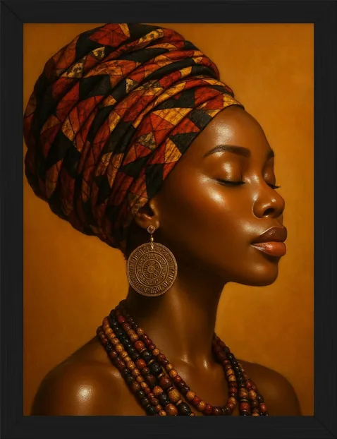 Afrocentric Queen, framed
