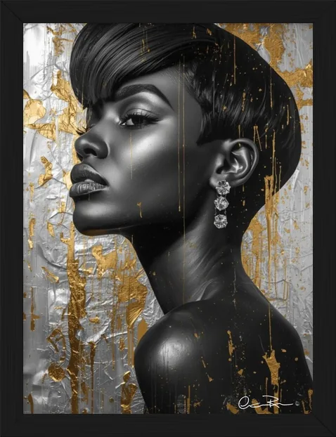 Gold Leaf Portraits, framed