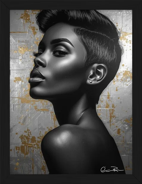 Gold Leaf Portraits, framed