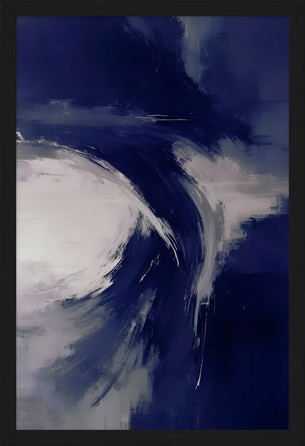 Navy Wave, framed