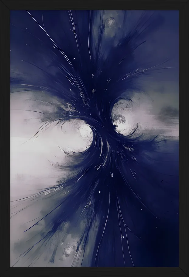 Navy Wave, framed