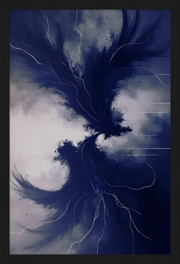 Navy Wave, framed