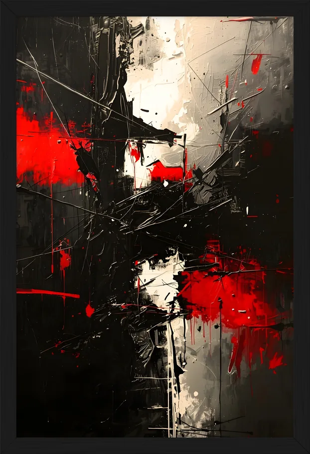 Red, Black & Tan, framed