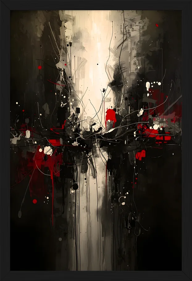 Red, Black & Tan, framed